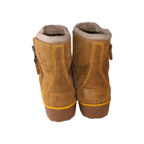 Sorel Meadow Women’s sz 8.5 Tan Brown Zip Waterproof Suede Boots NL2189 287 - Picture 13 of 14